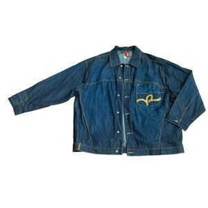 Rocawear Blue Denim Jean Button Down Jacket sz 3xl